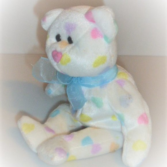2001 TY Beanie Baby KISSME Ty Valentines Day Kiss Me Bear Vintage TY Bear - Picture 3 of 9